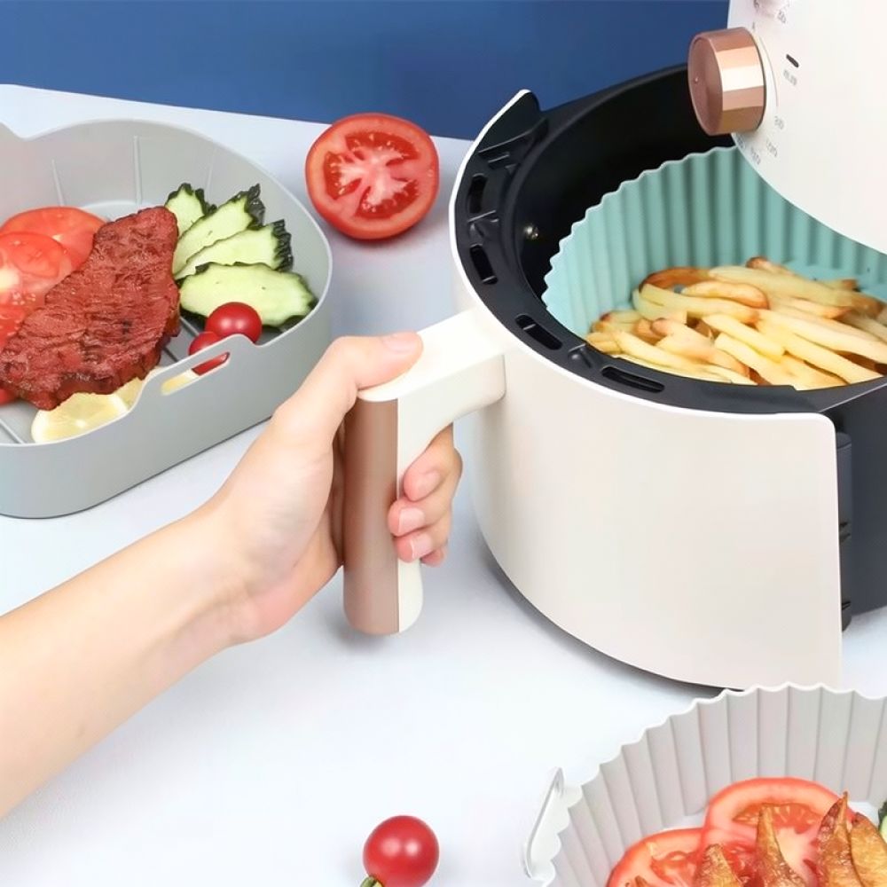Air Fryer Silicone Pot Liner - Kare Şeklinde Silikon Air Fryer Sepeti